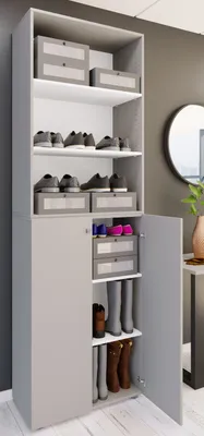 Produktbild von VCM XL Holz Großer Schuhschrank Schuhregal Groß Stiefel Dielenmöbel Lona 6 Fächer