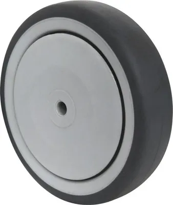 Produktbild von Ersatzrad D.100mm Trgf.100kg Gum.grau Achs-D.8mm Nabenl.36mm PROMAT