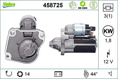 Obrázok produktu pre Štartér 12 V, 1,8 kW, 14 zubov, VALEO, napr. pre PEUGEOT 208