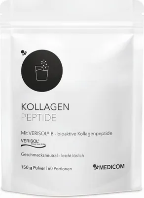 Produktbild von Medicom Kollagen Peptide mit VERISOL®, Bioaktive Kollagenpeptide, 150 g, die optimale Routine für Beauty & Bewegung