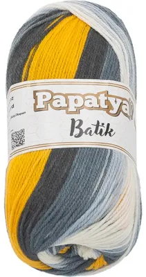 Produktbild von Garn PAPATYA BATIK - 100g / 360 m - Gelb,Grau