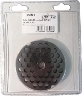 Image de 1 Grille Inox ø 8 Mm Universelle Hachoir N°22  - Le Pratique