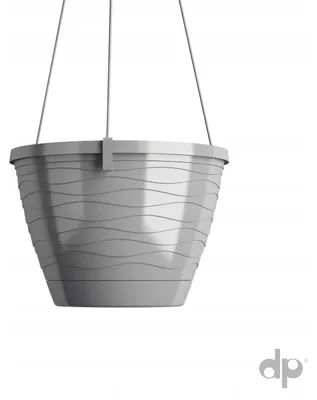 Produktbild von Don-Plast Hängeampel 20 cm Grau mit Untersetzer