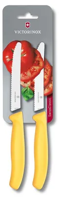 Produktbild von Victorinox Swiss Classic Tomaten-/Tischmesser – 2 Stück – gezahnte Klinge 11 cm