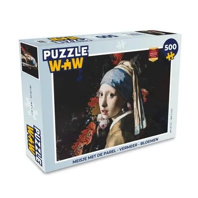 Obrázok produktu pre MuchoWow® Puzzle 500 ks Dievča s perlovou náušnicou - Vermeer - Kvety