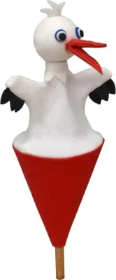 Produktbild von Tütenkasper Storch, 20cm
