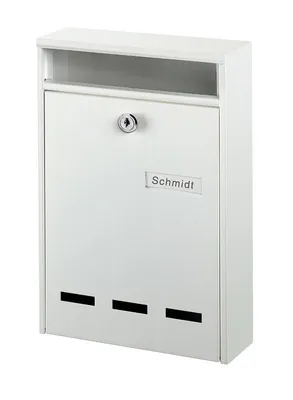 Produktbild von Briefkasten Wismar 771 W H.315mm B.215mm T.75mm weiß STA DIN B5 BURG-WÄCHTER
