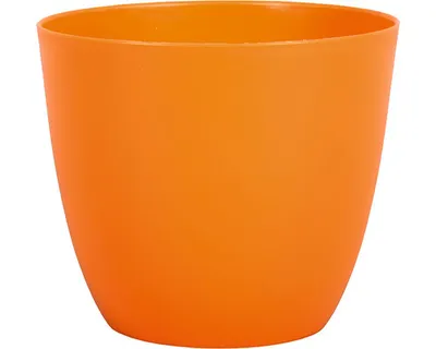 Zdjęcie produktu dla Plastikowa osłonka na doniczkę PATRICIE Ø 11 x 10 cm pomarańczowa matowa