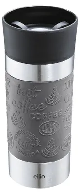 Productafbeelding van CILIO geïsoleerde drinkbeker Viaggio, 360 ml, diameter 8 cm, hoogte 19 cm, grijs