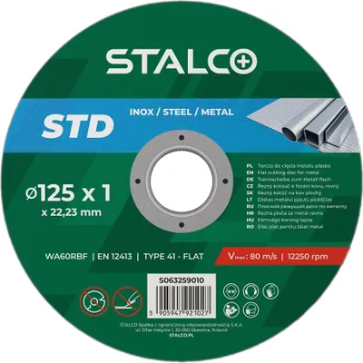 Immagine prodotto di STALCO Disco da taglio per metallo piatto STD 125x1.0mm S063259010