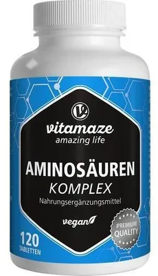 Produktbild von Vitamaze AMINOSÄUREN KOMPLEX vegan Tabletten 120St PZN 13947379