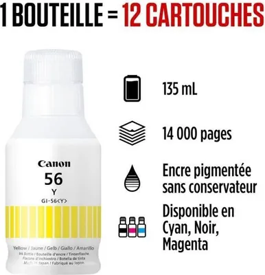 Produktbild von CANON GI-56BK - Tinte - Schwarz - MAXIFY GX Kompatibilität - 4432C001