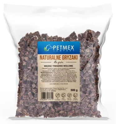 Productafbeelding van Petmex Vlees Trainingssnacks Rundvlees 500g, een natuurlijke traktatie voor honden