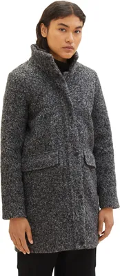 Produktbild von TOM TAILOR Denim Damen Boucle Mantel mit Stehkragen