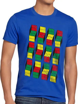 Produktbild von style3 Sheldon Cubes Herren T-Shirt, Größe:4XL, Farbe:Blau