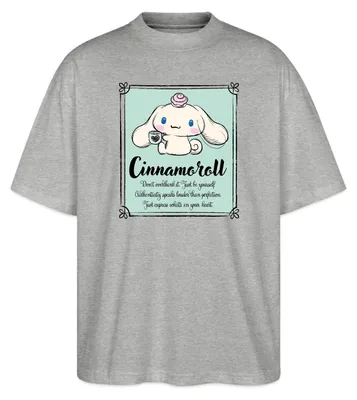 Produktbild von Spreadshirt Cinnamoroll Just Be Yourself Oversize Uni T-Shirt, M, Grau meliert