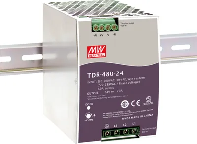 Produktbild von MEAN WELL TDR-480-24 Netzteil & Spannungsumwandler (TDR-480-24)