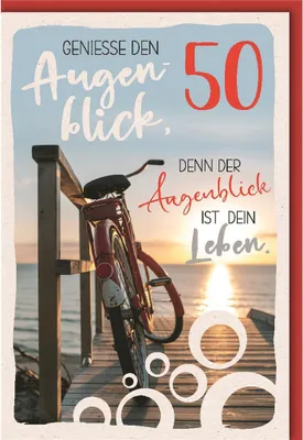 Produktbild von 50. Geburtstag - Glückwunschkarte im Format 11,5 x 17 cm mit