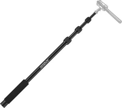 Obrázek produktu pro Andoer rameno ramene ručního mikrofonu 4dílné výsuvné rameno mikrofonu tyč ramene z hliníkové slitiny pro mikrofony 1/4" šroub a závit s pěnovou rukojetí otočné zámky 45cm-155cm/18in-61in nastavitelná délka nosnost 2kg