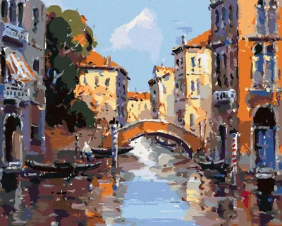 Produktbild von Zuty - Malen nach Zahlen - VENEZIANISCHE STRASSEN, 40x50 cm, mit Keilrahmen (bereits gespannt)