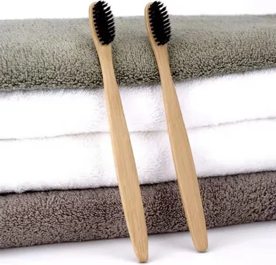 Produktbild von CHPN - Bambuszahnbürste - Holzzahnbürste - 2 Stück - Nachhaltige Zahnbürste - Zahnbürste Bambus -