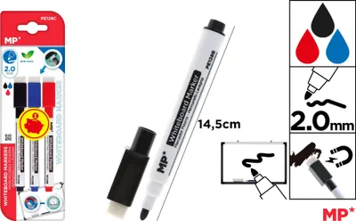 Produktbild von Marker für Whiteboards MP, 3 Farben