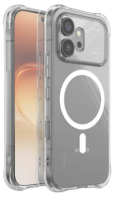 Immagine prodotto di iMak, custodia protettiva per Honor 600, resistente agli urti con anello magnetico, trasparente