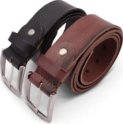 Produktbild von SK Belts - 2 Stück - Herrengürtel - Damengürtel - Schwarz und Braun - 115cm