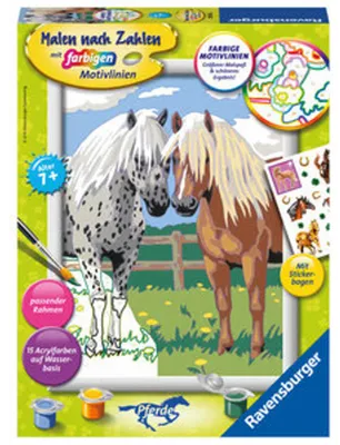 Immagine prodotto di Ravensburger  CreArt 28566 - Glückliche Pferde - Malen nach Zahlen Pferd für Kinder ab 7 Jahre 28566