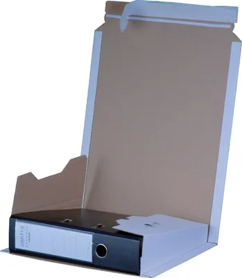 Produktbild von 1680 x Ordner-Versandverpackung Versandkarton Selbstklebeverschluss Aufreißfaden 35-80 mm Weiß