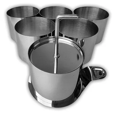 Imagen del producto de Omgoods - Juego profesional de 8 moldes para postres de acero inoxidable, ideales para hornear