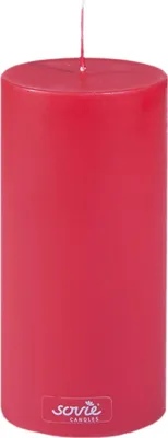 Produktbild von Sovie CANDLES Stumpenkerze in Rot Ø 70 mm x H 150 mm, Brenndauer ca. 82 Std. - 1 Stück