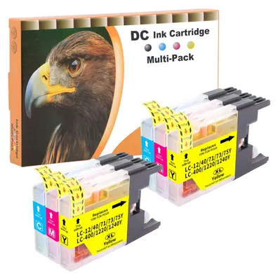 Produktbild von D&C Druckerpatronen Kompatibel für Brother LC-1220 LC-1240 XL für Brother MFC-J280W MFC-J425W MFC-J430W MFC-J280W MFC-J435W MFC-J5910DW MFC-J625DW MFC-J6510DW MFC-J6710DW J6910DW J825DW (6-Pack)