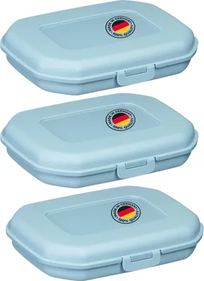 Image de Westmark 3 boîtes à goûter Mini 300 ml, bleu, 235122EB