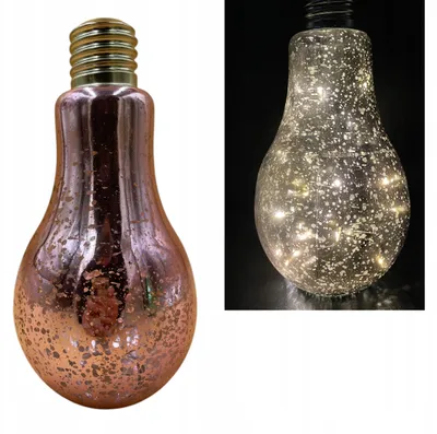 Produktbild von Designer LED Lampe Glühbirne Tischleuchte Batteriebetrieben 22cm
