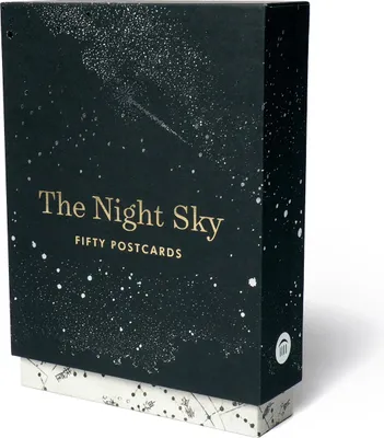 Produktbild von The Night Sky: Fifty Postcards (50 Designs; Archival Images, NASA Ephemera, Photographs, and More in a Gold Foil Stamped Keepsake Box;)