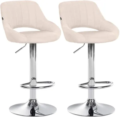 Produktbild von 2er Set Barhocker Milet Stoff C creme