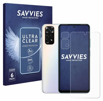 Produktbild von 6x Für Xiaomi Redmi Note 11S (Display+Kamera) Schutzfolie Savvies Displayschutz Display Schutz Folie Klar Transparent