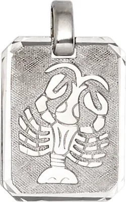Produktbild von JOBO Anhänger Sternzeichen Krebs 925 Sterling Silber rhodiniert teilmattiert