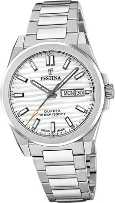 Produktbild von Festina Herrenuhr Swiss Made Armbanduhr Edelstahl silber D2UF20073/1