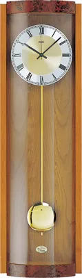 Produktbild von AMS 5087/9 Wanduhr Funk Funkwanduhr mit Pendel Holz kirschbaum farben Pendeluhr
