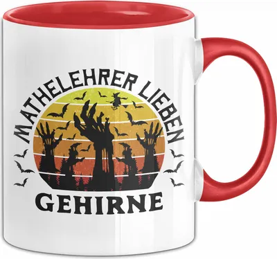 Produktbild von Mathelehrer Tasse Geschenk Mathe-Lehrer Lieben Gehirne Tassen Geschenkidee Becher (Rot)