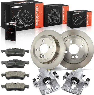 Produktbild von Frankberg 2x Bremssattel+2x Bremsscheiben+4x Bremsbeläge Hinten für MINI Mini Cabriolet R50 R53 R52