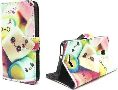 Produktbild von Handyhülle Tasche für Handy Alcatel Pop 4 Schriftzug Marshmallows