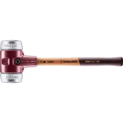 Produktbild von Halder Schonhammer Durchmesser 80mm 3860g Simplex mit Schlageinsatz silber / W-Metall - 3009080