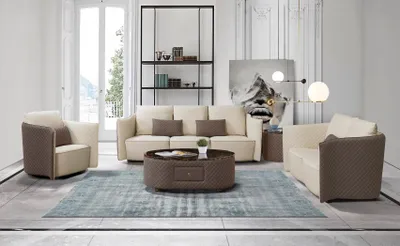 Produktbild von Ledersofa Sofa Couch Designer Polster Garnitur 2tlg Set Sitzgarnituren Couchen