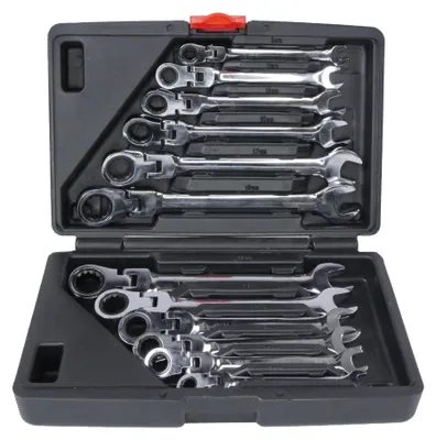 Produktbild von Magnus Ringschlüssel mit Ratsche und Gelenk 8-19 mm 12tlg