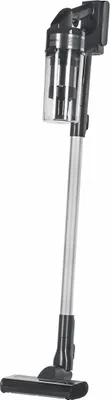 A studio shot of a cordless vacuum cleaner against a white background.