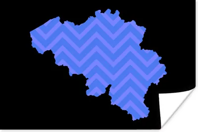 Produktbild von MuchoWow® Poster Karte - Belgien - Muster 30x20 cm - Plakate - Print
