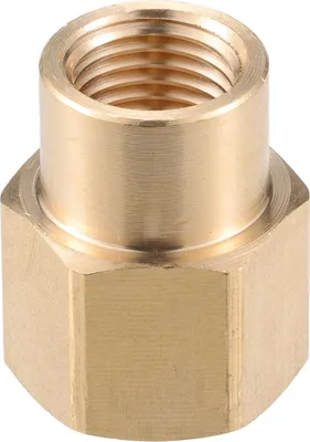 Produktbild von Hochdruckreiniger-Anschluss, M18x1.5 auf M14x1.5 weiblicher Adapter aus Messing Schraubenschlauchanschluss Universal für Hochdruckreiniger Schnellkupplung Messing Kupferfarbe